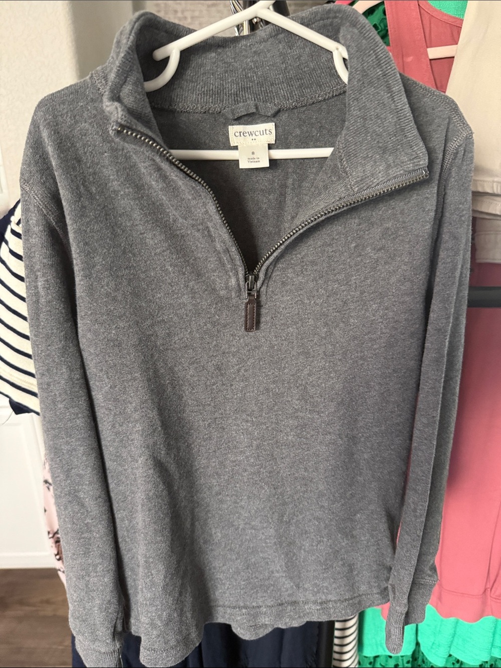 Crewcuts Gray Half-Zip Pullover Sweater